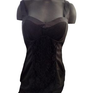 Woman's Kouture by Kimora Black Bustier Bodycon Dress W/ Sexy Back Cutout Sz Lg